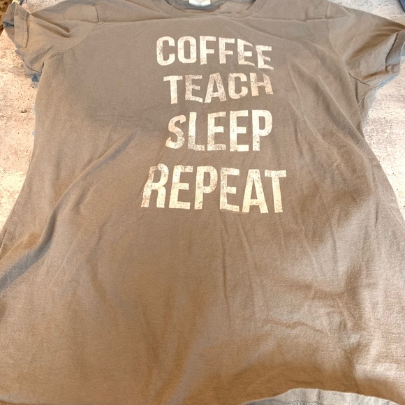 PORT & CO TEACHER GRAPHIC TEE SHIRT LOGO T SIZE S - Picture 5 of 10